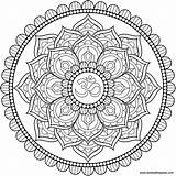 Mandala Coloring Pages Lotus Printable Hippie Adult Om Mandalas Color Flower Buddha Drawing Large Para Transparent Sheets American Difficult Google sketch template