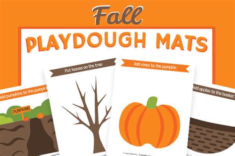 fall playdough mats  printables  printables fairy
