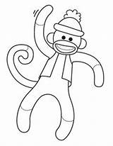 Monkey Sock Coloring Pages Printable Kids Drawing Getdrawings Clipart Colouring Printables Getcolorings Choose Board Color sketch template