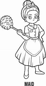 Maid Coloring Book sketch template