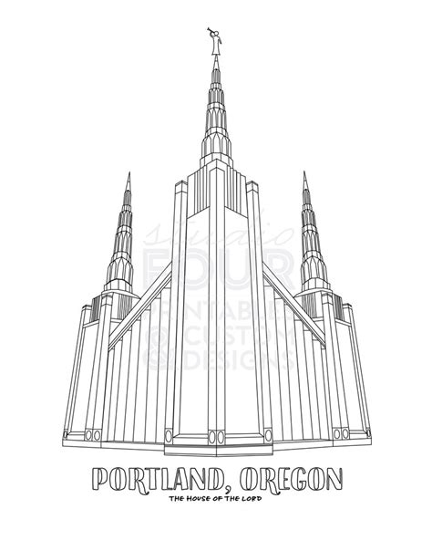 lds temple outline page coloring pages