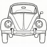Beetle Vw Drawing Coloring Line Bug Volkswagen Dessin Car Voiture Coloriage Pages Coccinelle Front Drawings Sketch Bugs Kulkupelit Imprimer Colorier sketch template