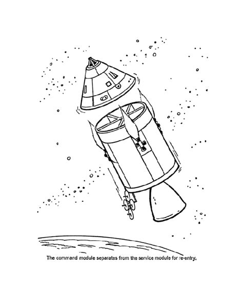 usa printables apollo  moon flight coloring pages  space race