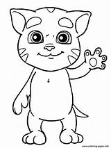 Tom Talking Coloring Pages Angela Printable Baby Mini Print Cutest Colouring Cat Drawing Outline Kids Book Printables Cartoon sketch template