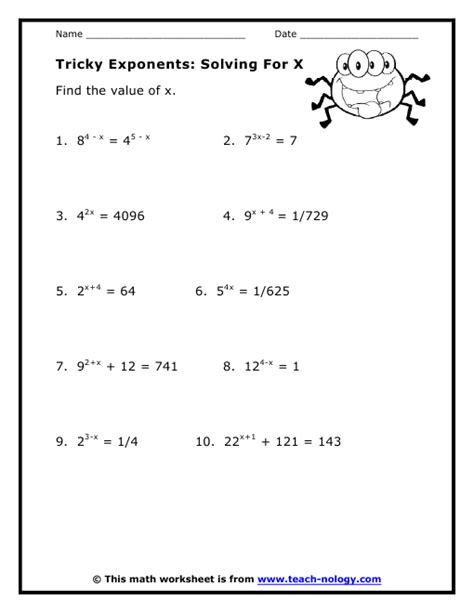 tricky exponents solving