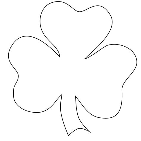 outline  shamrock clipartsco