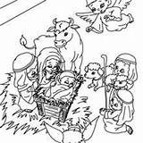 Shepherd Coloring Christmas Nativity Pages Getcolorings Crib Character sketch template