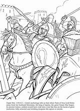 Coloring War Trojan Pages Ancient Roman Printable Mythology Battle Sheets Book Kids Dover Doverpublications Rome Rose Greece Popular Horse Coloringhome sketch template