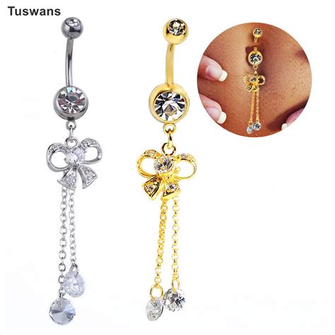 Buy Bowknot Belly Piercing Button Rings