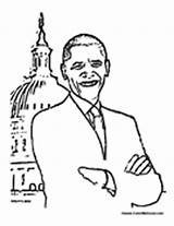 Coloring Obama Barack Political Colormegood sketch template