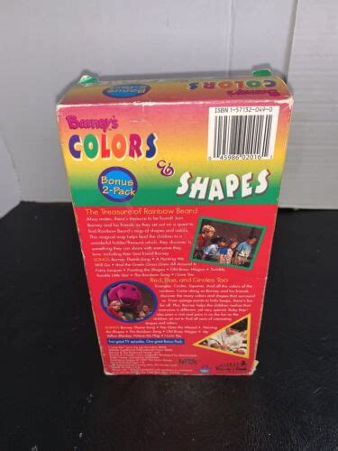 barneys colors shapes vhs  bonus  tape pack  ebay