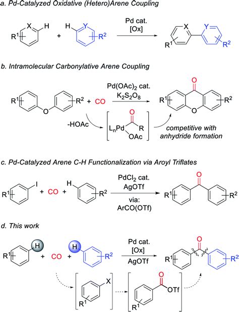 palladium catalyzed ch functionalization route  ketones   oxidative coupling