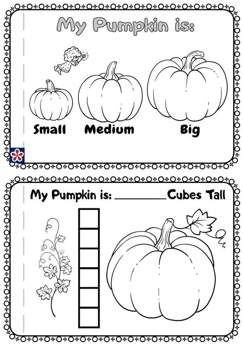 pumpkin investigation worksheet book  preschoolers