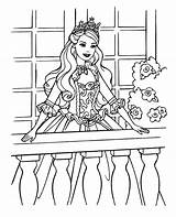 Barbie Coloring Princess Pages Printable Disney Christmas Print Ausmalbilder Romantic Colouring Prinzessin Queen Malvorlagen Girls Cartoon Zum Ken Ausdrucken Balcony sketch template