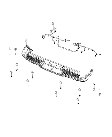 ram  wiring rear fascia rear bumper module parallel  perp park assist
