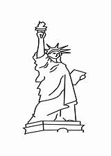 Liberty Statue Coloring Cartoon Drawing Pages Outline Clipart Kids Printable Clip York Sketch Cliparts Sheet Color Drawings Pencil Oscar Kindergarten sketch template