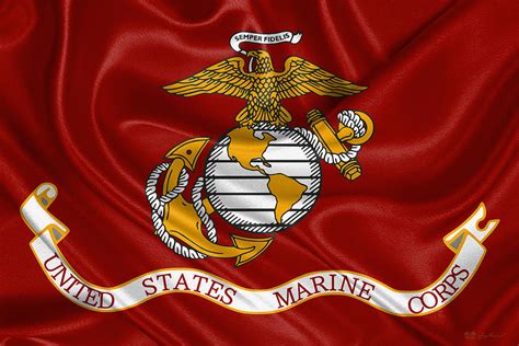marines     corps flag digital art  serge averbukh pixels