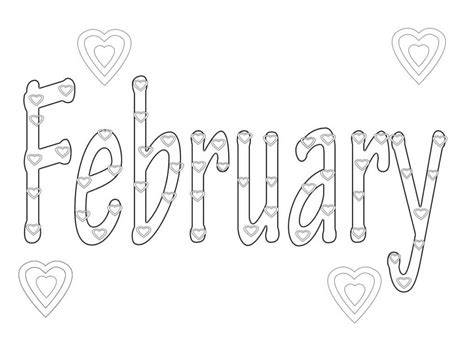 february  coloring page  printable coloring pages  kids