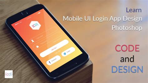 web ui design tutorial how to deisgn an app login page mockup in photoshop code and design