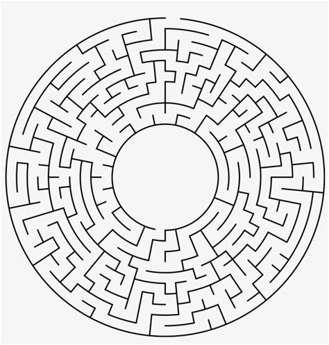 transparent  circular maze  circle maze drawing