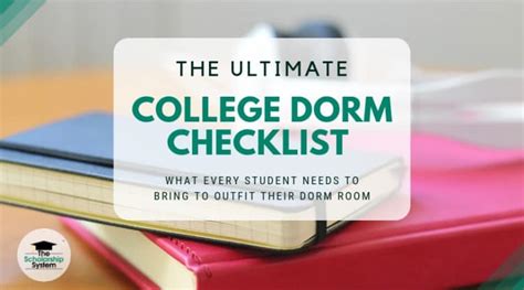The Ultimate College Dorm Checklist The Scholarship System