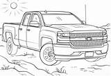 Coloring Chevy Truck Silverado Pages Trucks Lifted Cab Sketch Outline Drawing Drawings Double Print Search Nova Paintingvalley Template Printable sketch template