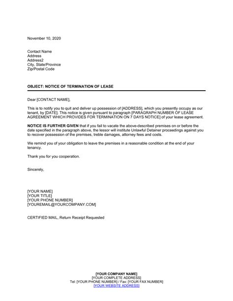 landlord letter to terminate lease for your needs letter template