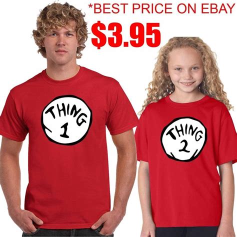 Thing 1 Thing 2 T Shirt All Sizes On Sale And Fast Shipping Dr Seuss