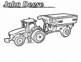 Tractor Coloring Pages Printable Kids Print Deere John Grain Cart sketch template