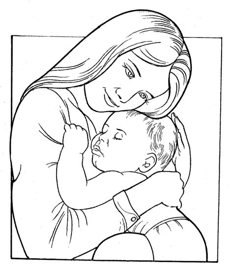 mother  child coloring pages images  pinterest