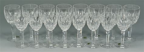 Lot 626 16 Waterford Crystal Glasses Kildare Pattern Case Auctions