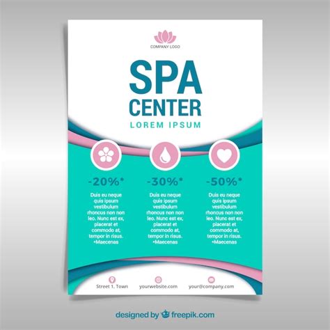 modern spa flyer template vector   svg design image