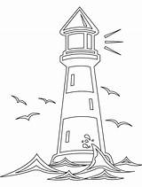 Lighthouse Coloring Pages Light House Outline Printable Clipart Kids Lesson Coloriage Lighthouses Sheets Colouring Worksheets Drawing Designs Beach Houses Patterns sketch template