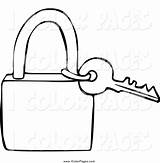 Lock Key Coloring Padlock Outline Clipart Drawing Pages Printable Getcolorings Color Clipartmag Keys Getdrawings Clipground sketch template