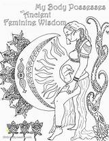 Coloring Birth Pregnancy Affirmation Pages Pregnant Printable Mermaid Adults Affirmations Colouring Unassisted Journal Divyajanani Sketchite Template sketch template