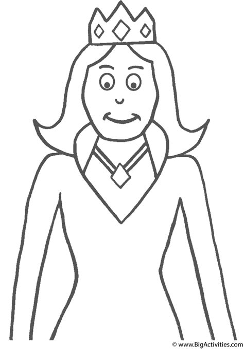 queen coloring page royalty