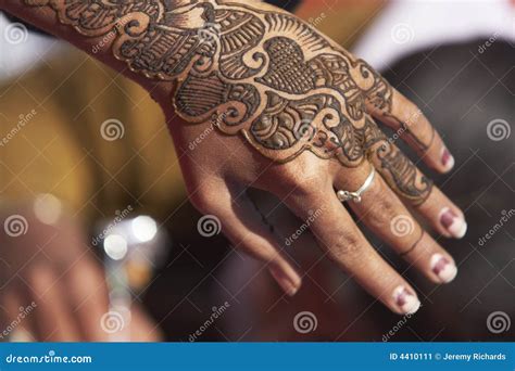 hand decorated  henna stock image image  indian