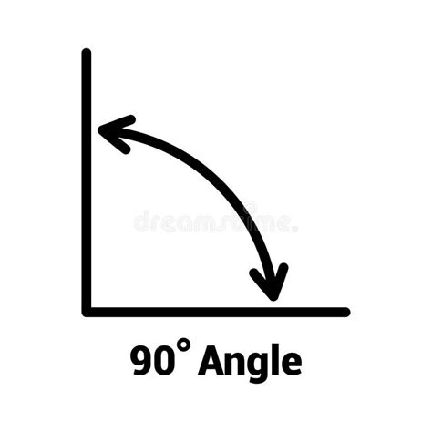 angle  degrees sign icon geometry math symbol stock vector illustration  rotation