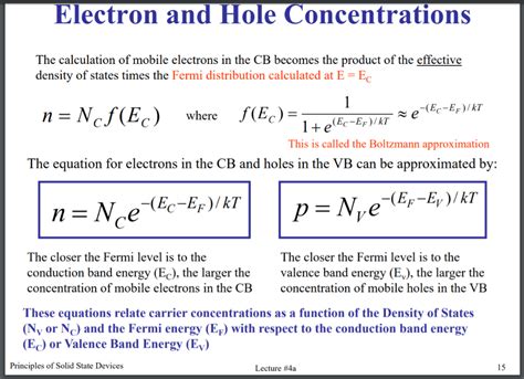 solved electron  hole concentrations  calculation  cheggcom