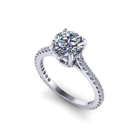 slim diamond engagement ring jewelry designs
