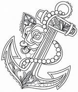 Anchor Coloring Pages Printable Adult Aquarius Tattoo Color Mandala Getcolorings Urbanthreads Unique Cozy Embroidery Getdrawings Template Choose Board sketch template