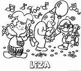 Liza Carnaval Naam Kleurplaten sketch template