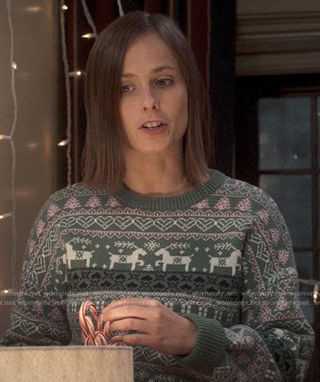 wornontv kimberly s green fair isle christmas sweater on the sex lives