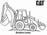 Coloring Backhoe Excavator Caterpillar Blippi Loader Kolorowanka Druku Sketch ładowarka Fiverr Pesada sketch template