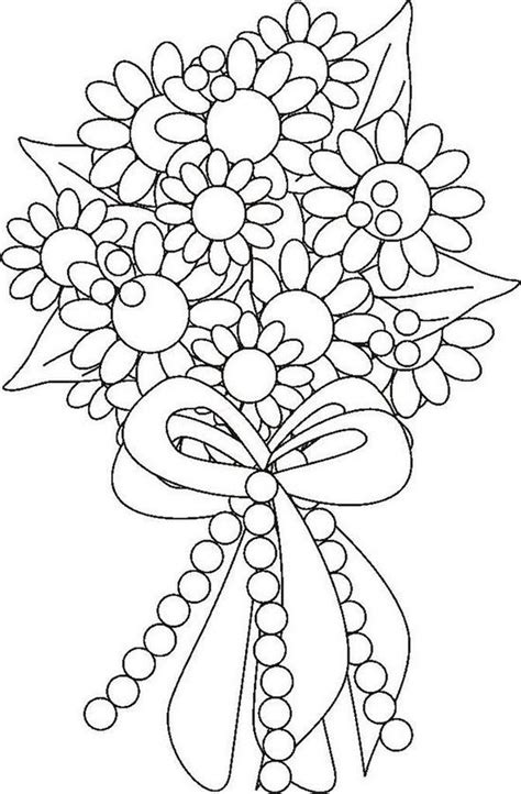 flower bouquet coloring pages coloring book