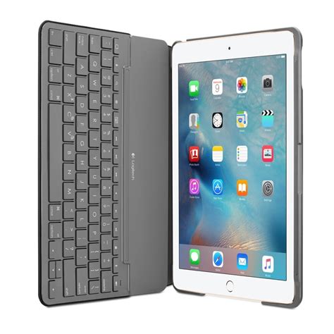 logitech canvas wireless bluetooth keyboard folio case apple ipad air  black ebay