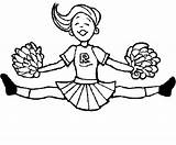 Cheerleader Cheerleading Competitive Stunt sketch template