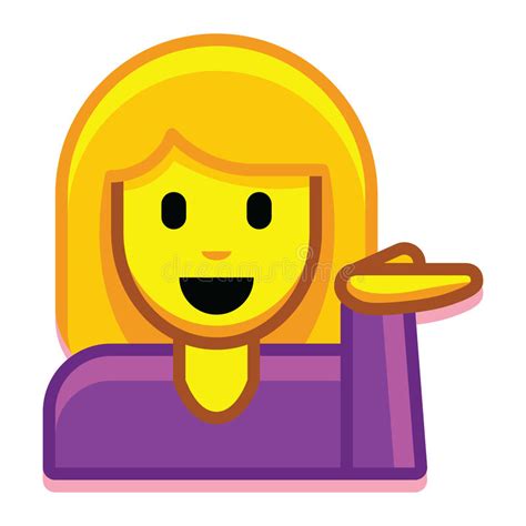 girl emoji isolated on white background stock illustration