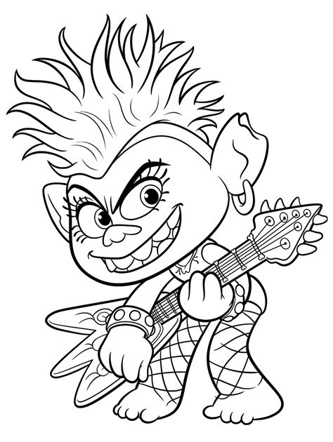 barb  trolls world  coloring page
