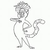 King Madagascar Julien Coloring Pages Draw Comments Library Clipart Coloringhome sketch template